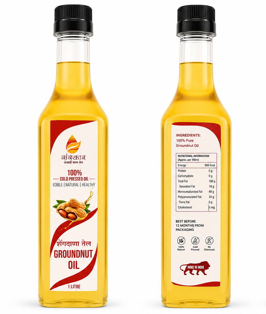 Groundnut Oil Lakdi Ghana Sanskar 1Ltr