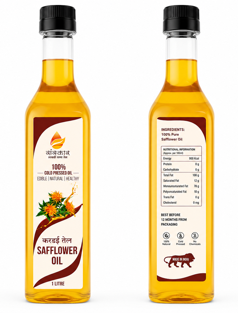 Safflower Oil Lakdi Ghana Sanskar 1Ltr